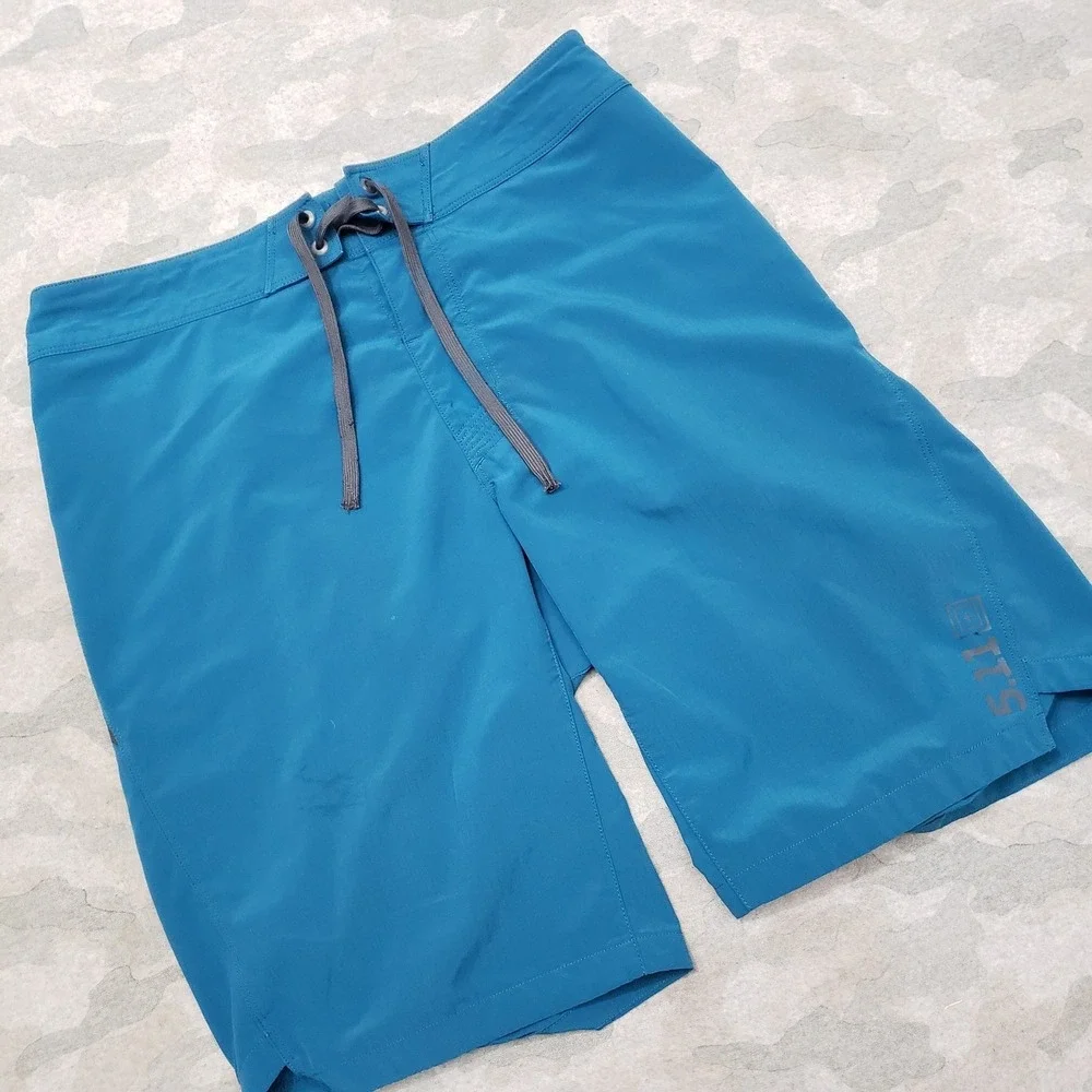 5.11 Tactical Trunk Shorts Mens 31‎ Blue Drawstring Rip Stop